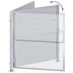 Cancello da giardino Argento 85 x 97 cm Acciaio inossidabile