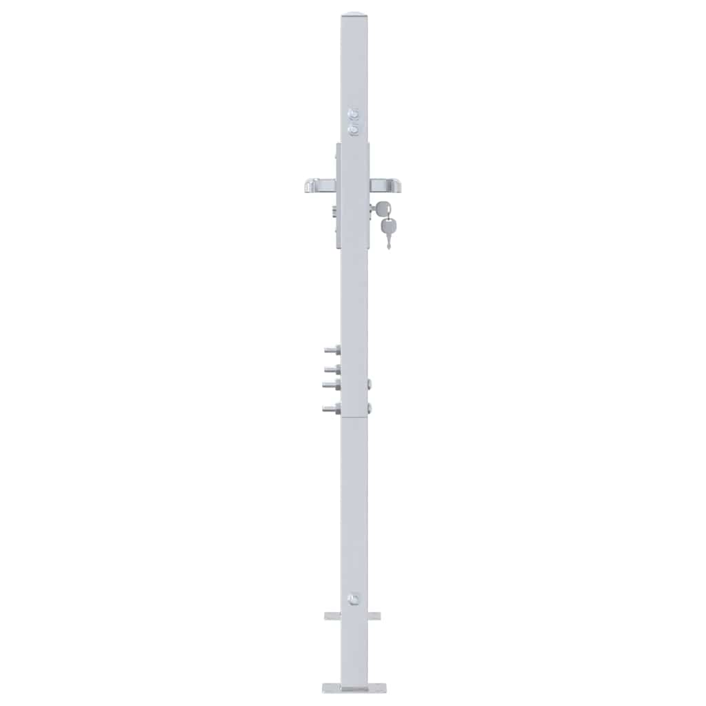 Cancello da giardino Argento 85 x 97 cm Acciaio inossidabile