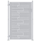 Cancello da giardino in acciaio inossidabile argento 85 x 120 cm