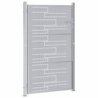 Cancello da giardino in acciaio inossidabile argento 85 x 120 cm