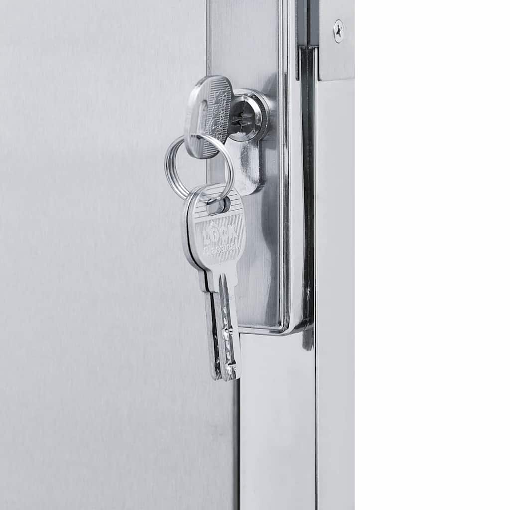 Cancello da giardino Argento 85 x 120 cm Acciaio inossidabile