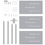 Cancello da giardino Argento 85 x 120 cm Acciaio inossidabile
