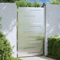 Cancello da giardino Argento 85 x 120 cm Acciaio inossidabile