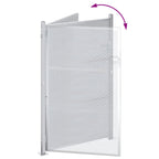 Cancello da giardino Argento 85 x 120 cm Acciaio inossidabile