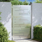 Cancello da giardino in acciaio inossidabile argentato 85 x 144 cm
