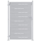 Cancello da Giardino Argento 85 x 144 cm Acciaio Inossidabile
