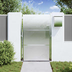 Cancello da giardino in acciaio inossidabile argento 85 x 144 cm