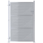 Cancello da giardino in acciaio inossidabile argento 85 x 144 cm