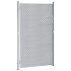 Cancello da giardino in acciaio inossidabile argento 85 x 144 cm
