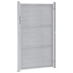 Cancello da giardino in acciaio inossidabile argento 85 x 144 cm