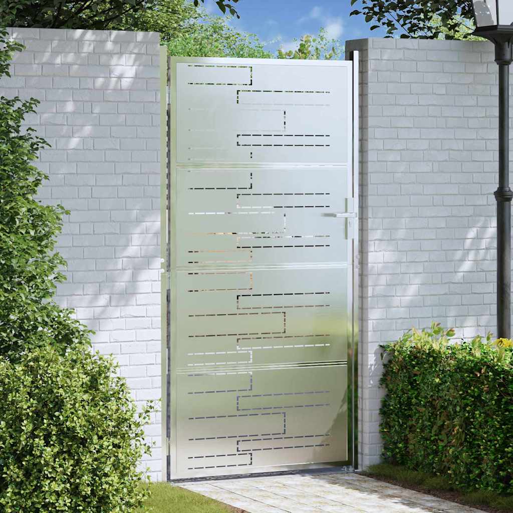 Cancello da giardino in acciaio inossidabile 85 x 174 cm