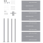 Cancello da giardino in acciaio inossidabile 85 x 174 cm argento