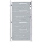Cancello da giardino in acciaio inossidabile 85 x 174 cm argento