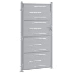 Cancello da giardino in acciaio inossidabile 85 x 174 cm argento