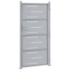 Cancello da giardino in acciaio inossidabile 85 x 174 cm argento