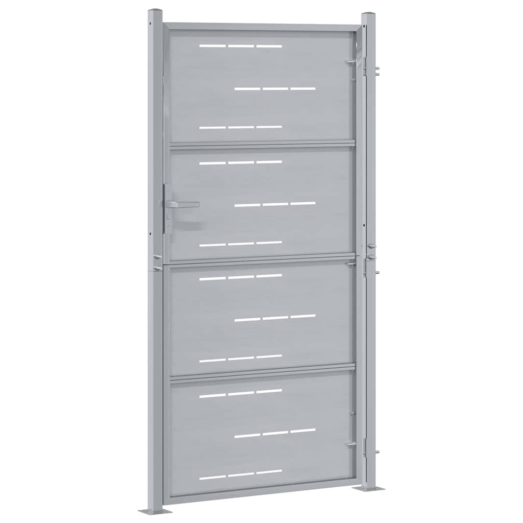 Cancello da giardino in acciaio inossidabile 85 x 174 cm argento