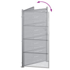 Cancello da giardino in acciaio inossidabile 85 x 174 cm argento