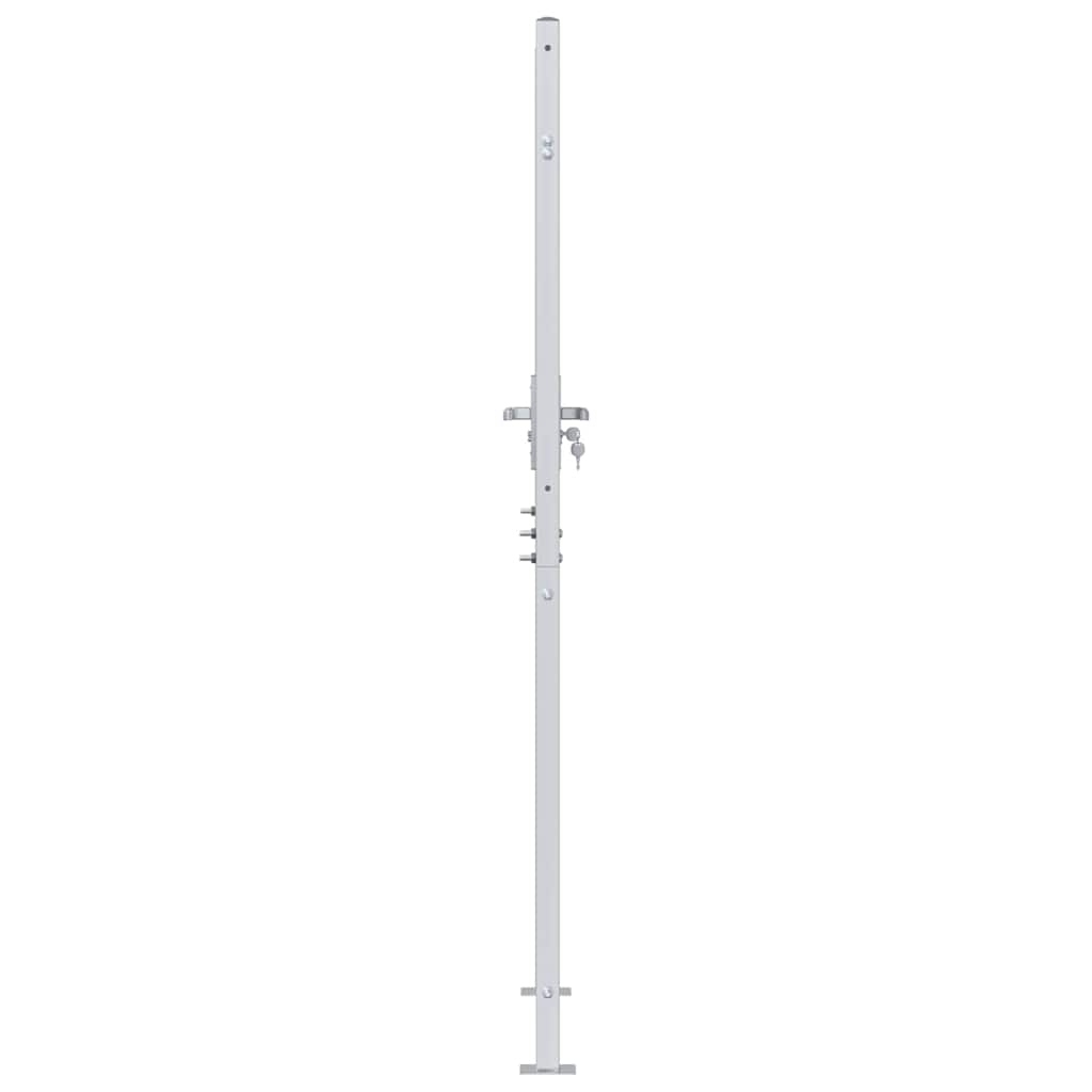 Cancello da giardino in acciaio inossidabile 85 x 174 cm argento
