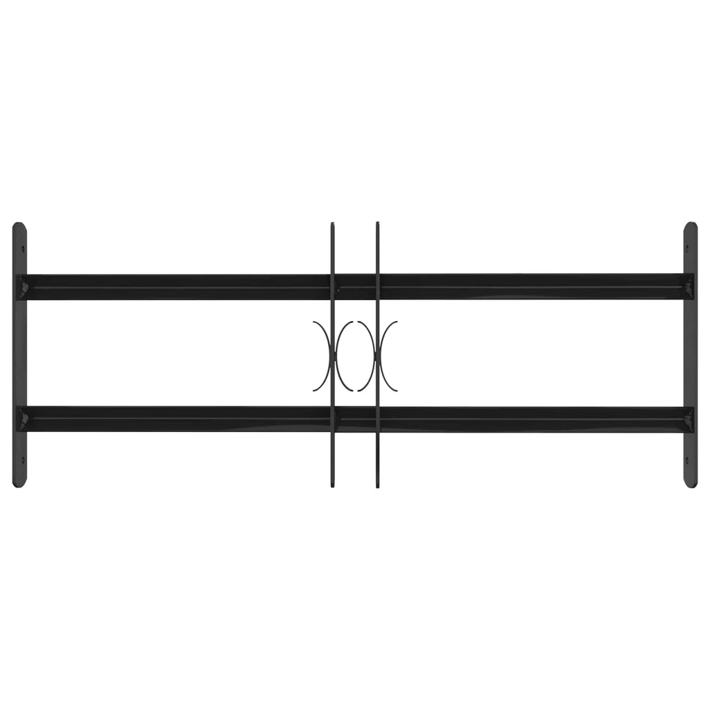 Griglia Finestra 76 x 30 cm Acciaio Verniciato a Polvere Nero