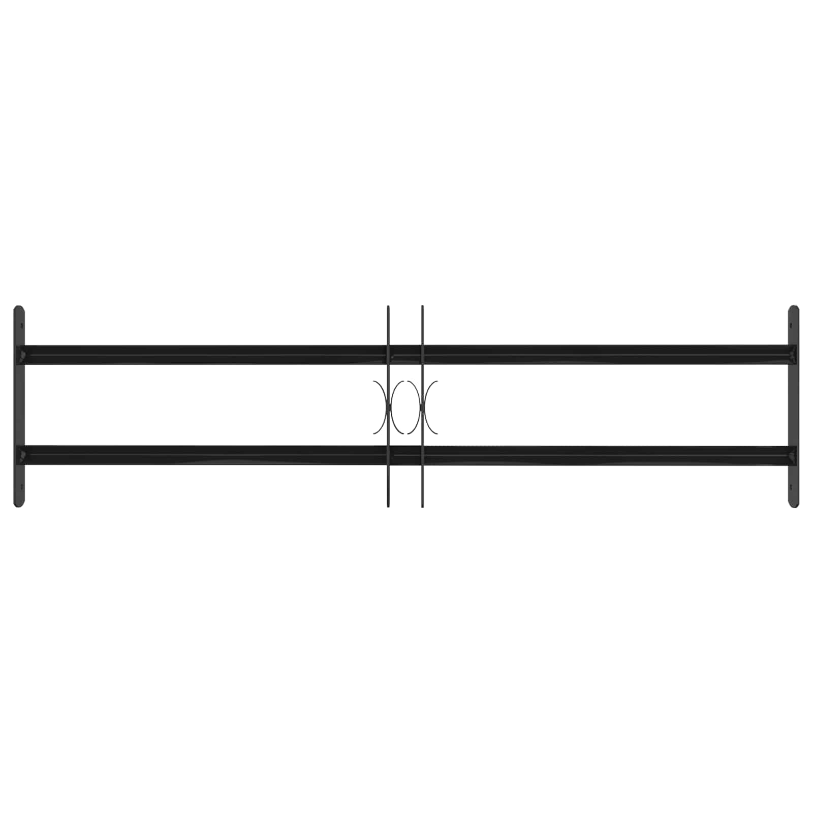 Griglia Finestra 115 x 30 cm Acciaio Verniciato Nero