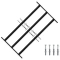 Griglia per Finestra 75.5 x 45 cm Acciaio Verniciato a Polvere Nero