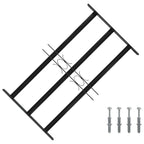 Griglia per Finestra 75.5 x 45 cm Acciaio Verniciato a Polvere Nero