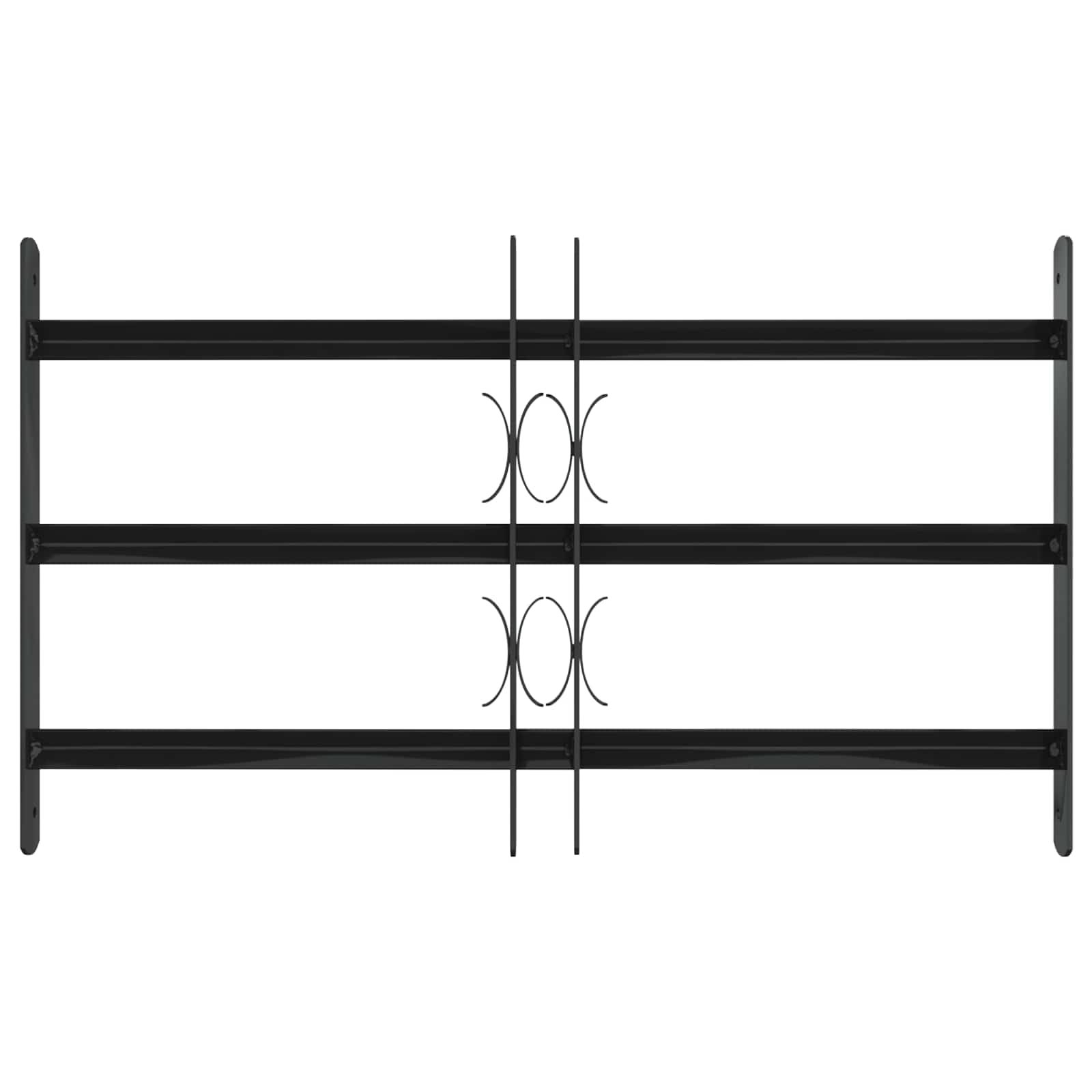 Griglia per Finestra 75.5 x 45 cm Acciaio Verniciato a Polvere Nero