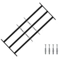 Griglia Finestra 116 x 45 cm Acciaio Verniciato a Polvere Nero