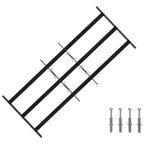 Griglia Finestra 116 x 45 cm Acciaio Verniciato a Polvere Nero