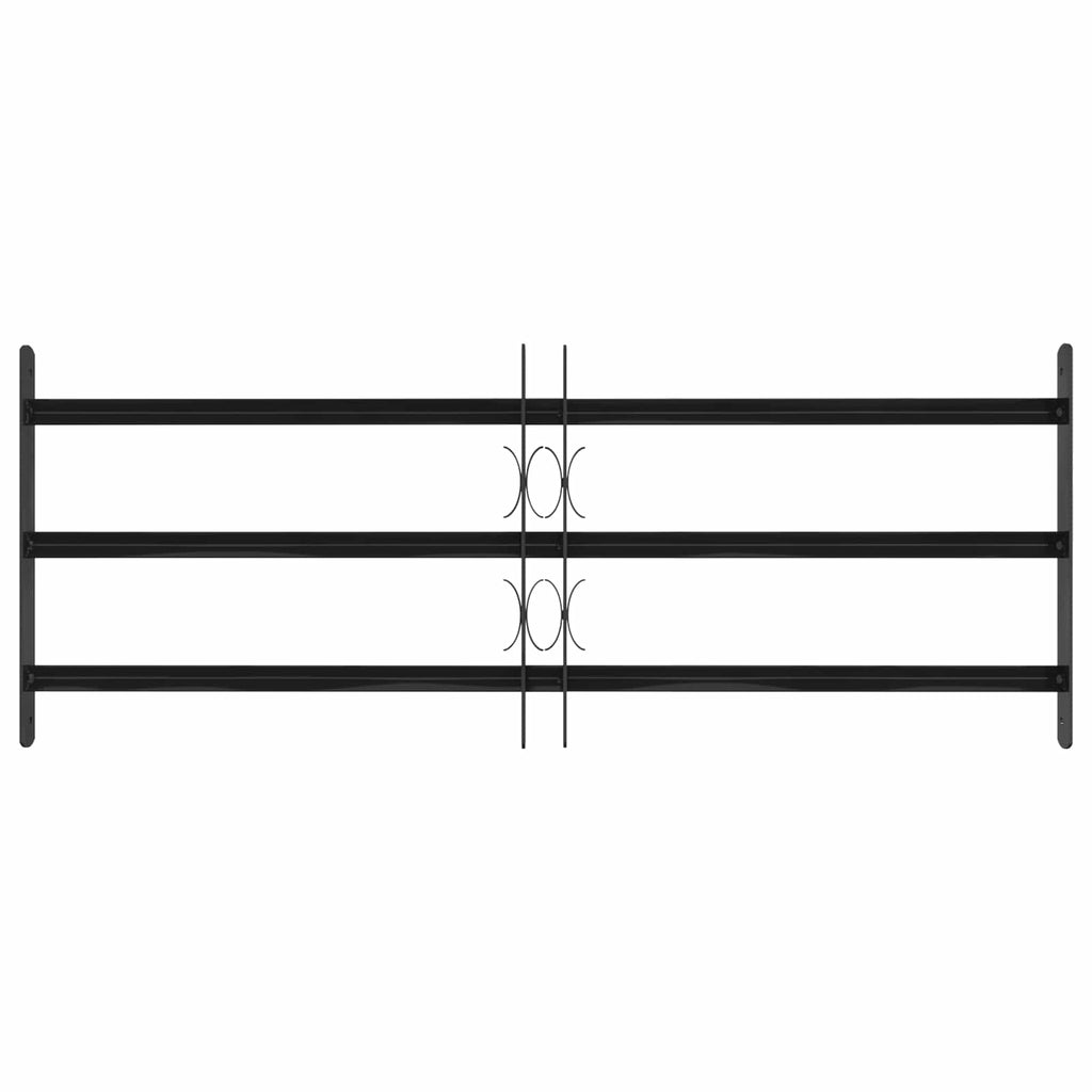Griglia Finestra 116 x 45 cm Acciaio Verniciato a Polvere Nero