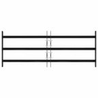 Griglia Finestra 116 x 45 cm Acciaio Verniciato a Polvere Nero