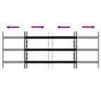 Griglia Finestra 116 x 45 cm Acciaio Verniciato a Polvere Nero