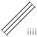 Griglia Finestra 174 x 45 cm Acciaio Verniciato a Polvere Nero