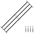 Griglia Finestra 174 x 45 cm Acciaio Verniciato a Polvere Nero