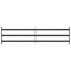Griglia Finestra 174 x 45 cm Acciaio Verniciato a Polvere Nero