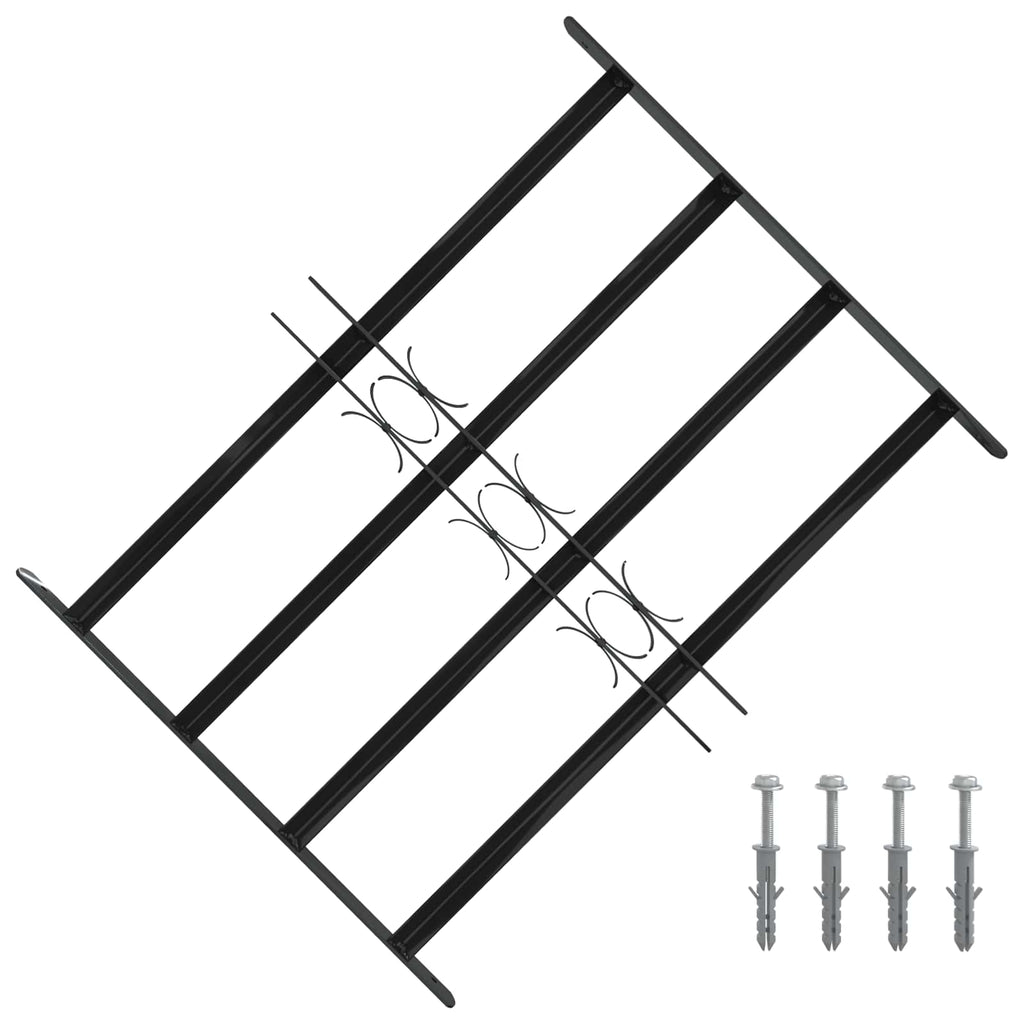 Griglia Finestra 75.5 x 60 cm Acciaio Verniciato Nero
