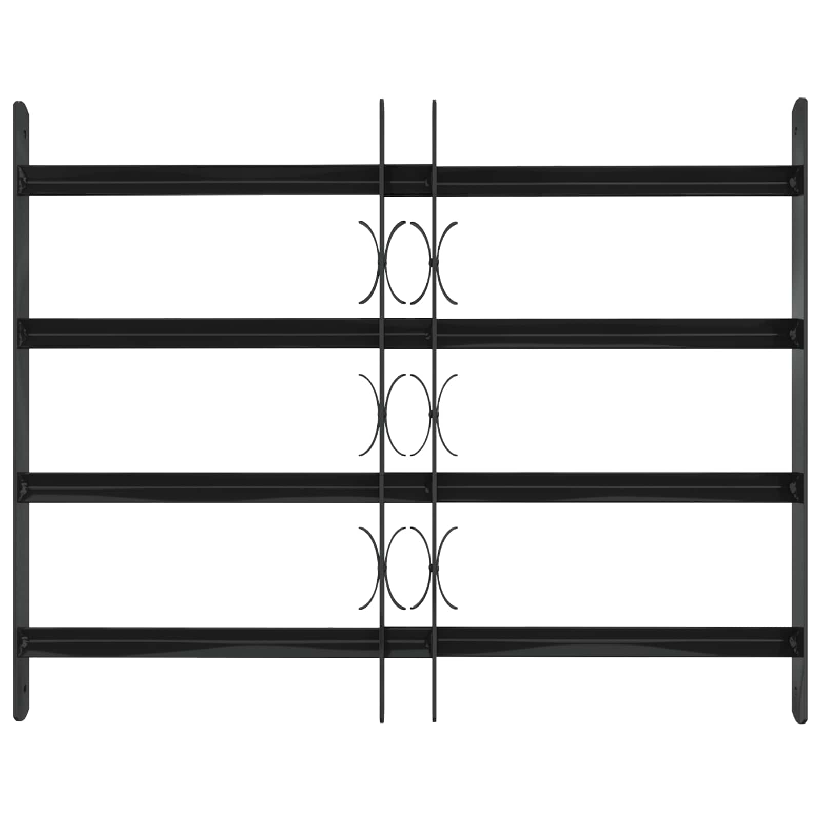 Griglia Finestra 75.5 x 60 cm Acciaio Verniciato Nero