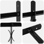Griglia Finestra 115 x 60 cm Acciaio Verniciato a Polvere Nero