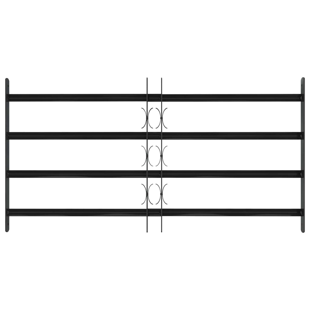 Griglia Finestra 115 x 60 cm Acciaio Verniciato a Polvere Nero