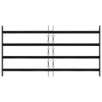 Griglia Finestra 115 x 60 cm Acciaio Verniciato a Polvere Nero