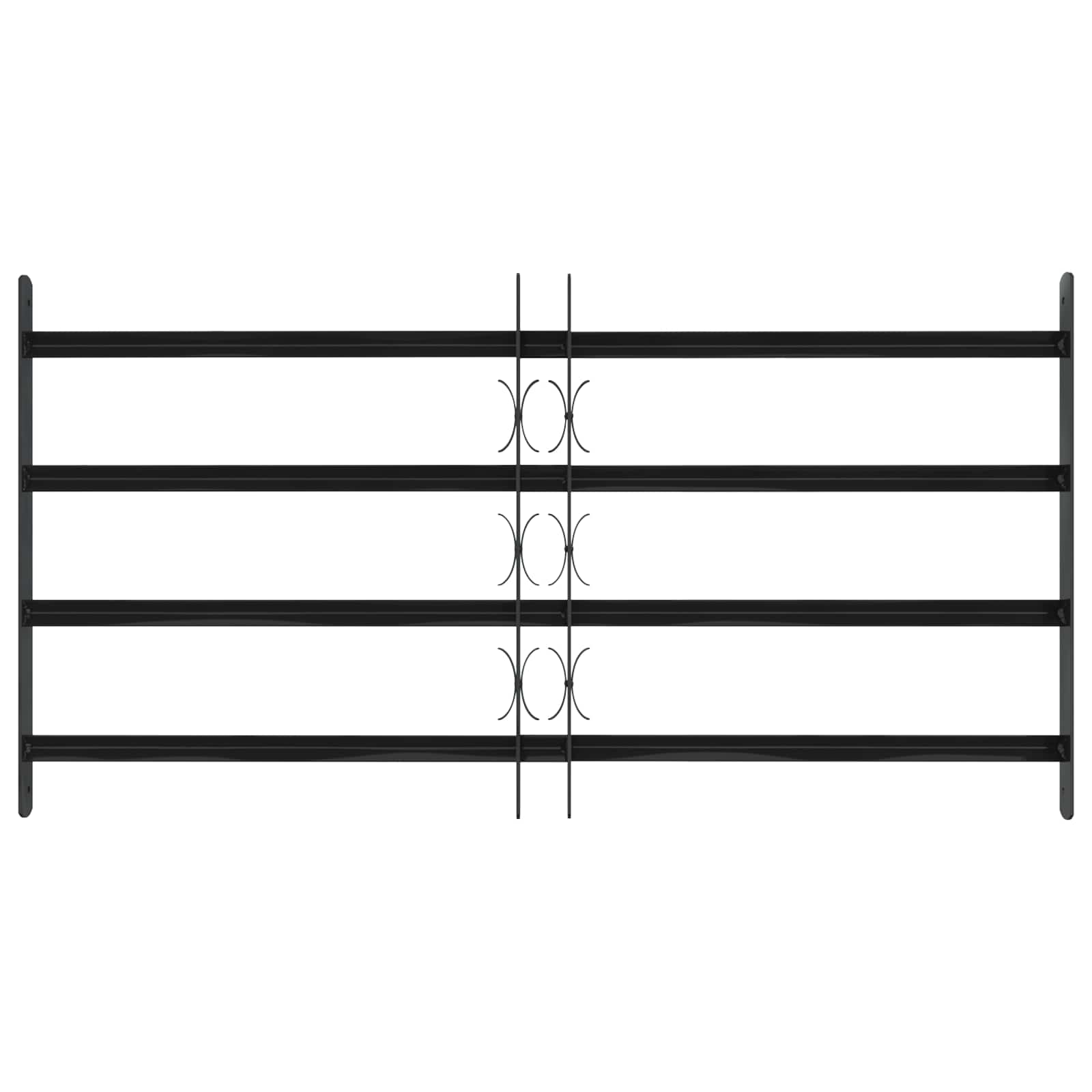 Griglia Finestra 115 x 60 cm Acciaio Verniciato a Polvere Nero