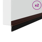 Spazzole per porte autoadesive marrone 100 cm - Set 2 pezzi