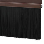Spazzole per porte autoadesive marrone 100 cm (2 pezzi)