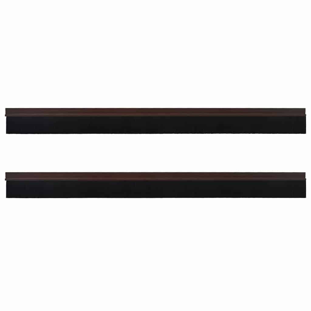 Spazzole per porte autoadesive marrone 100 cm (2 pezzi)