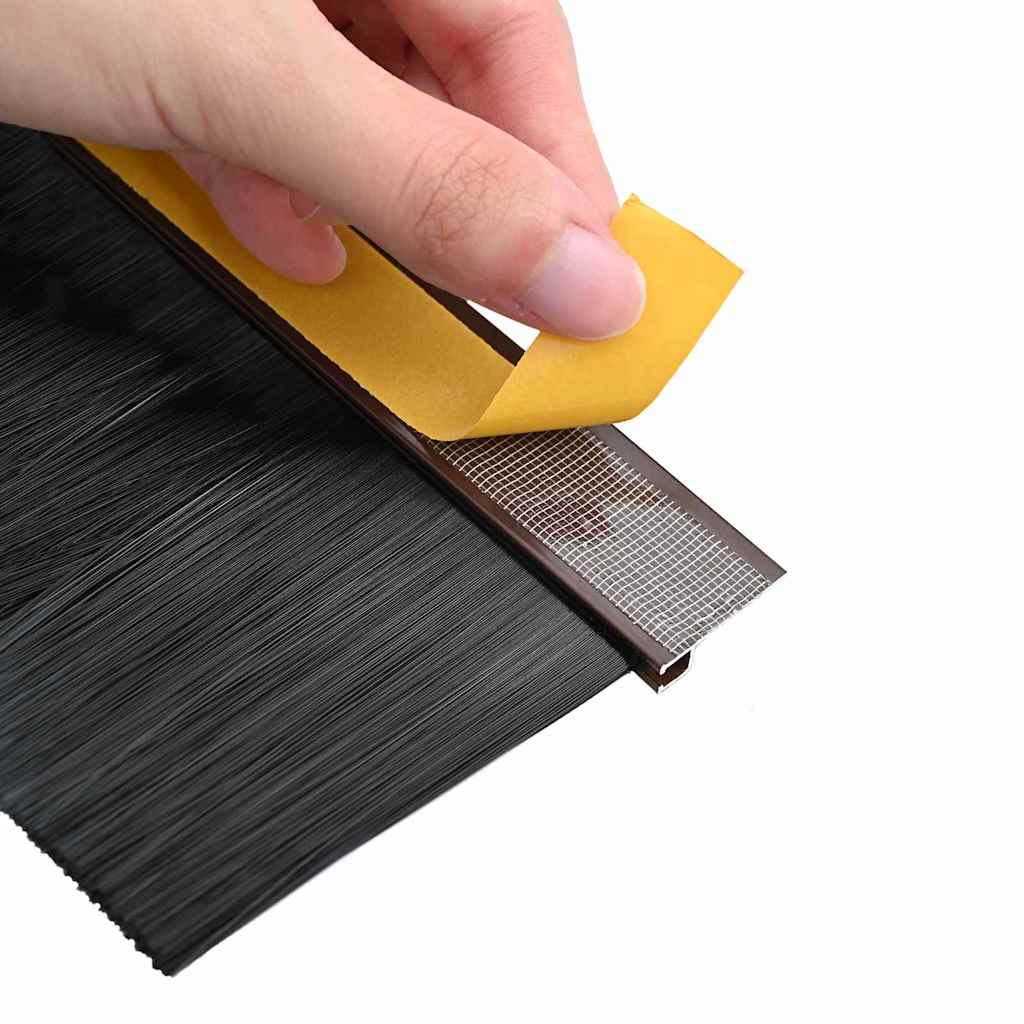 Spazzole per porte autoadesive 2 pezzi Marrone 100 cm
