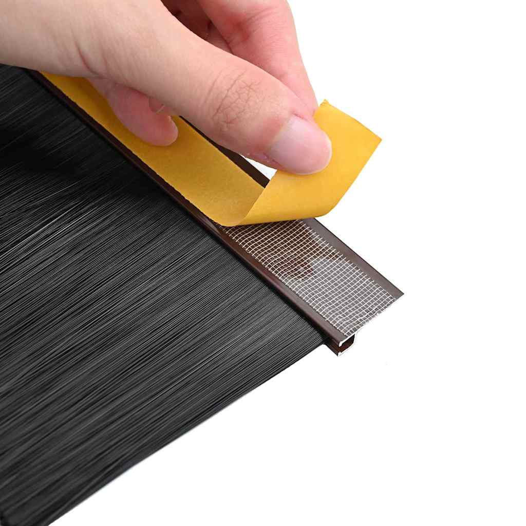Spazzole per porte autoadesive marrone 100 cm - 2 pezzi