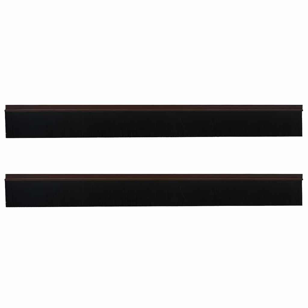 Spazzole per porte autoadesive marrone 100 cm - 2 pezzi