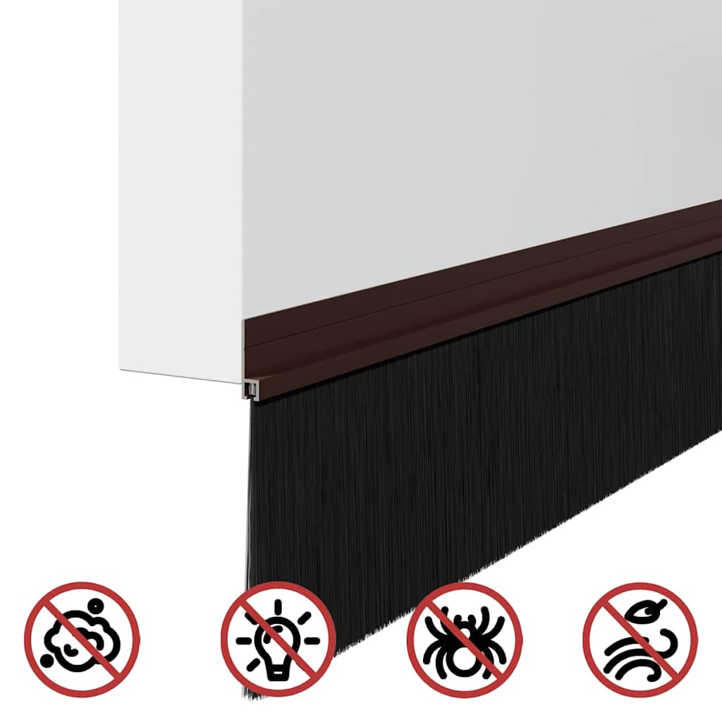 Spazzole per porte autoadesive marrone 100 cm - 2 pezzi