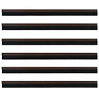 Guarnizione a spazzola per porta autoadesiva 100 cm marrone - Set 6 pezzi
