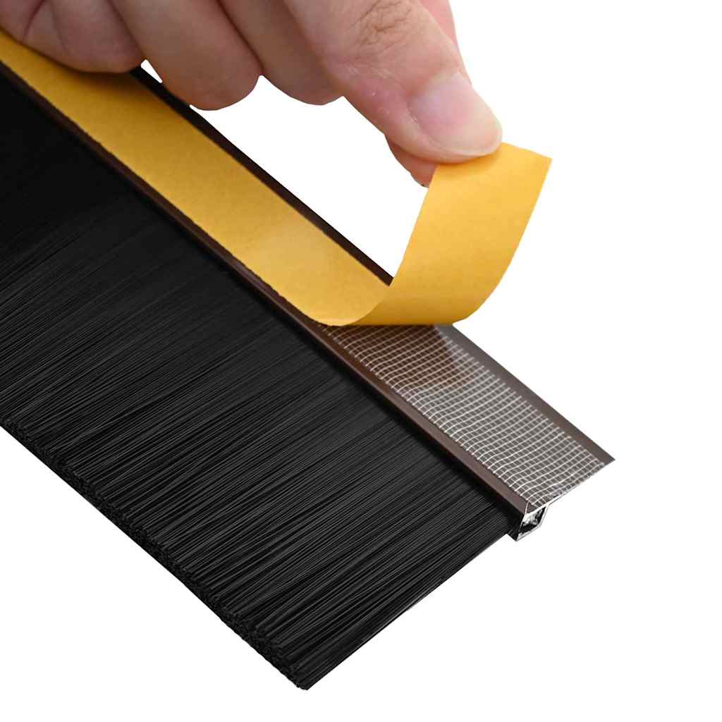 Spazzole per porte autoadesive marrone 100 cm - Set 12 pezzi